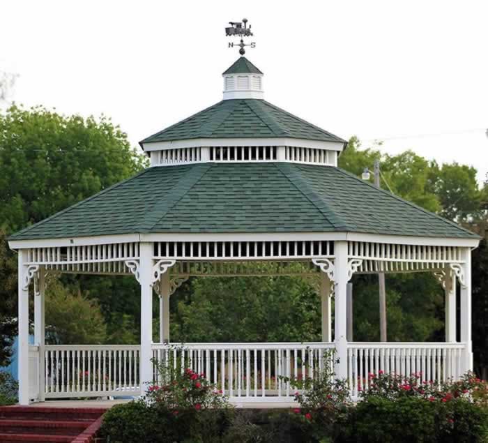 The gazebo in Gazebo Park in Grand Saline, Texas